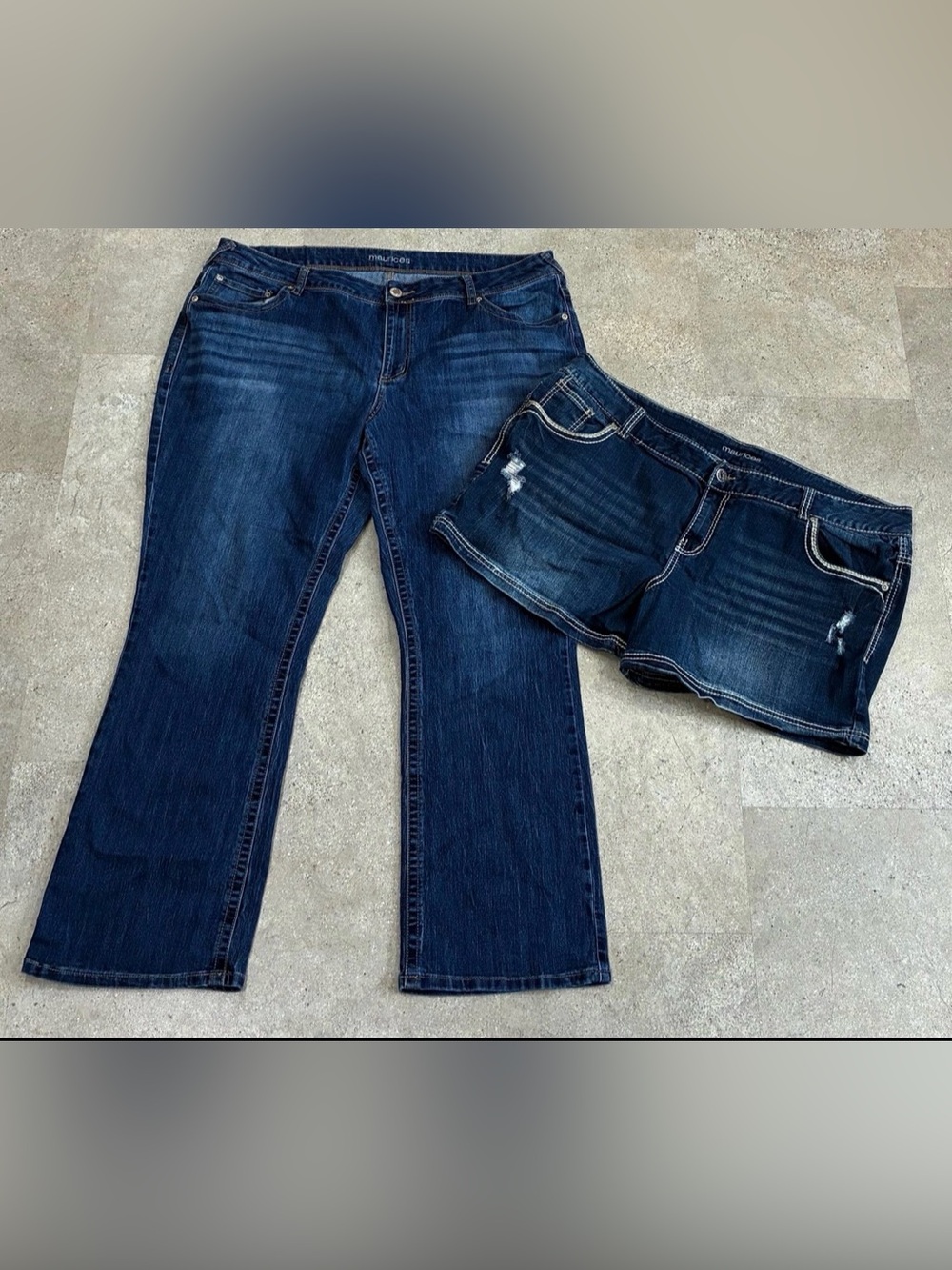 Plus Womens MAURICES Denim Shorts & Jeans, sz 24